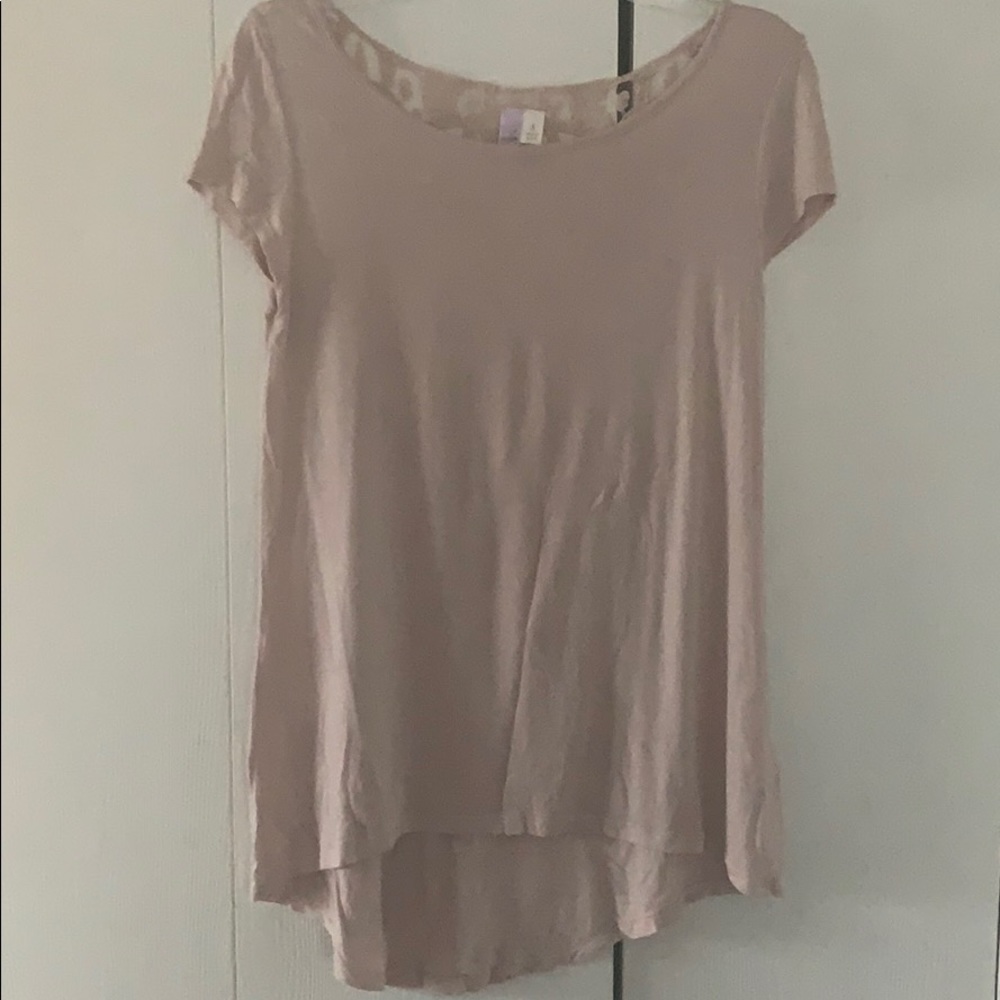 Light pink sheer back top